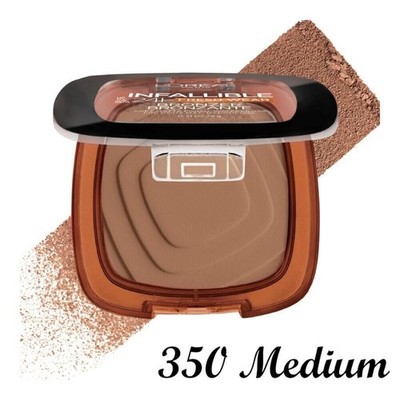 3 × L'Oreal Paris Infallible 24H Fresh Wear Matte Bronzer 9g - 350 Medium 