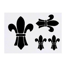 4 x 'Fleur-de-lis' Temporary Tattoos / Transfers TO00005863