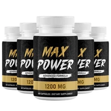 (5 Pack) Max Power for Men - MaxPower Powerful Male Health Enhancement Support