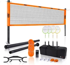GSE Games Yard Sports Net Game Set. Volleyball Set, Badminton Set OR Volleyball