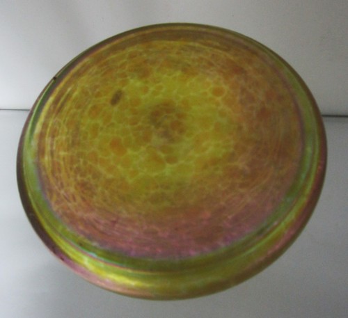 Fine 8" KRALIK Bohemian Art Nouveau Iridized Glass Oil Spot Vase, circa 1915 - Picture 7 of 8