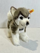 Steiff Bernie Husky Stuffed Plush Toy Dog - 7" - EAN 104985