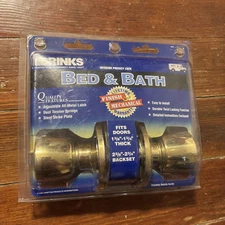 Brinks Interior Locking Door Handles Bed and Bath Wave Thick Backset NEW