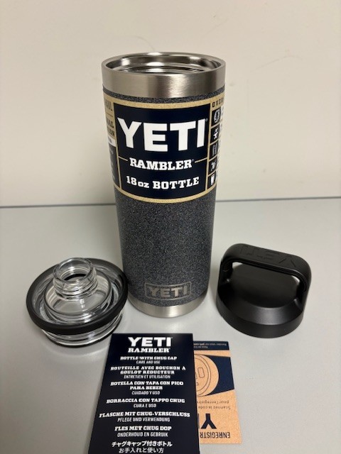 NEW YETI&reg; BLACKSTONE 18oz Bottle  Black - Brand New Chug Bottle