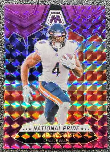 D'Andre Swift 2024 Panini Mosaic #260 National Pride Purple Mosaic Prizm /49