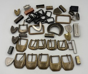 Vintage Metal Buckles, Slides & Clips Etc. Miscellaneous Lot