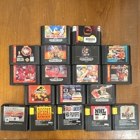 SEGA Genesis Model 1 Console Bundle w/ 3 Controllers, 18 Games, Read Desc.