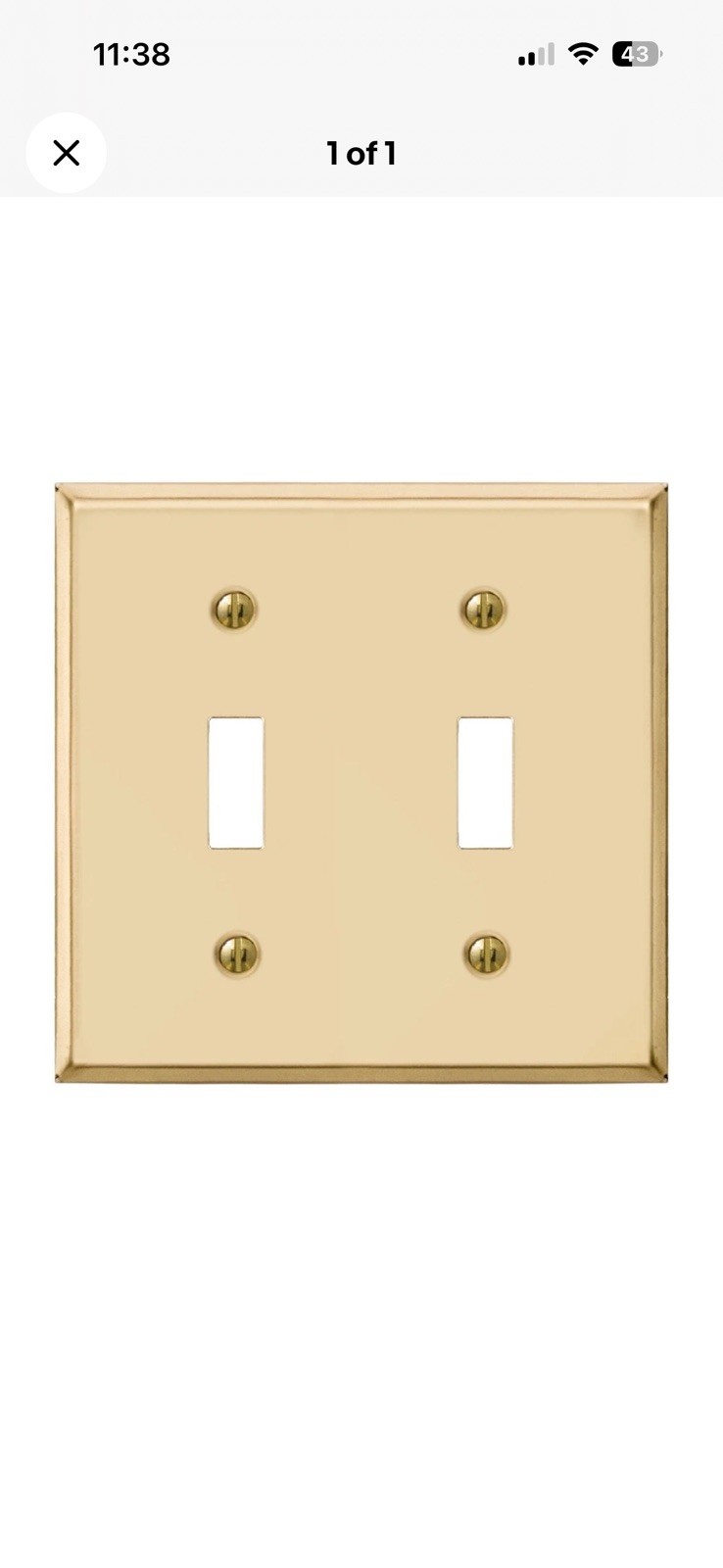 Cover Polished Brass Finish