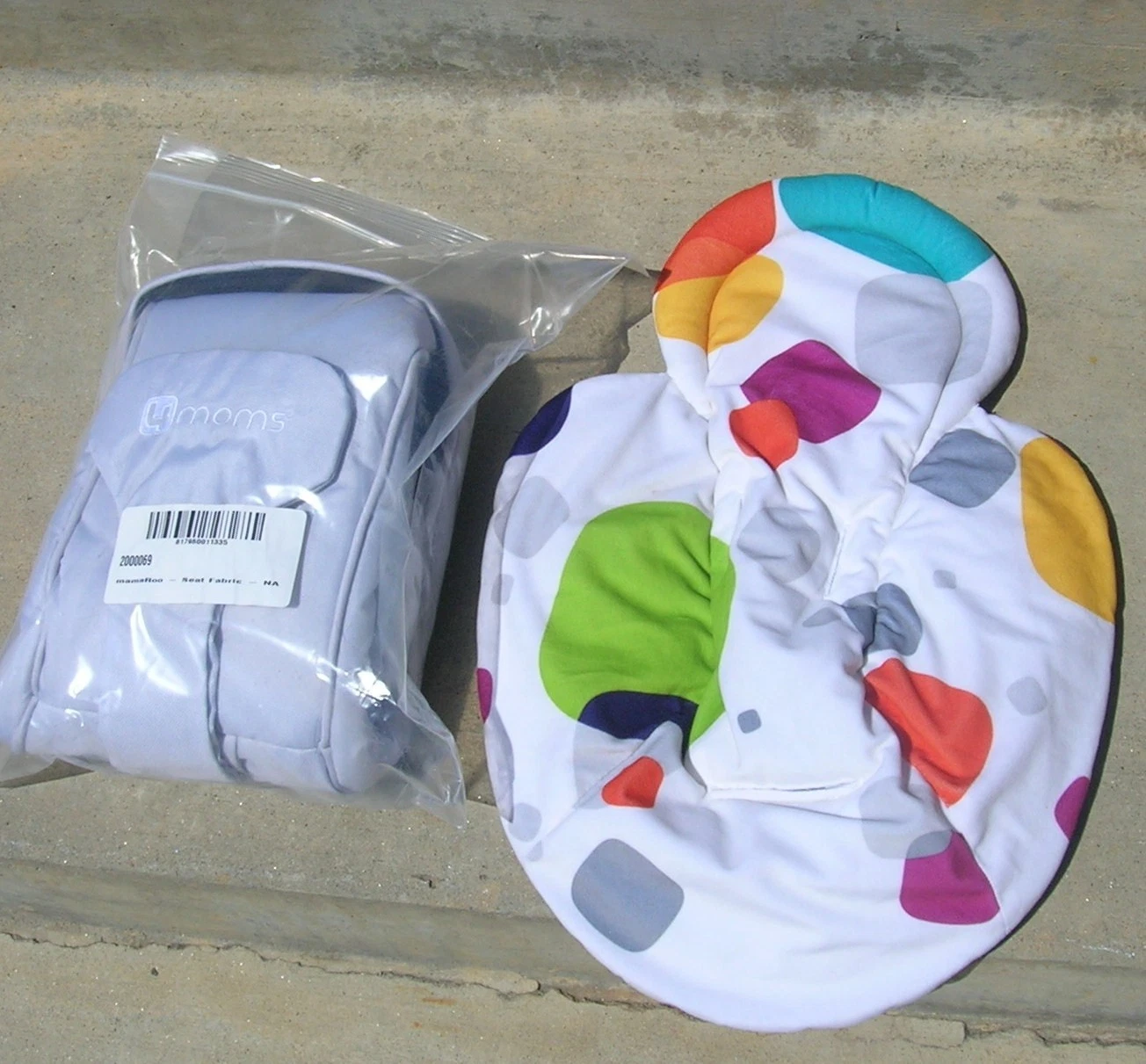 4moms Mamaroo Baby Swing Seat Cover Gray Replacement & Infant Insert Model 1046