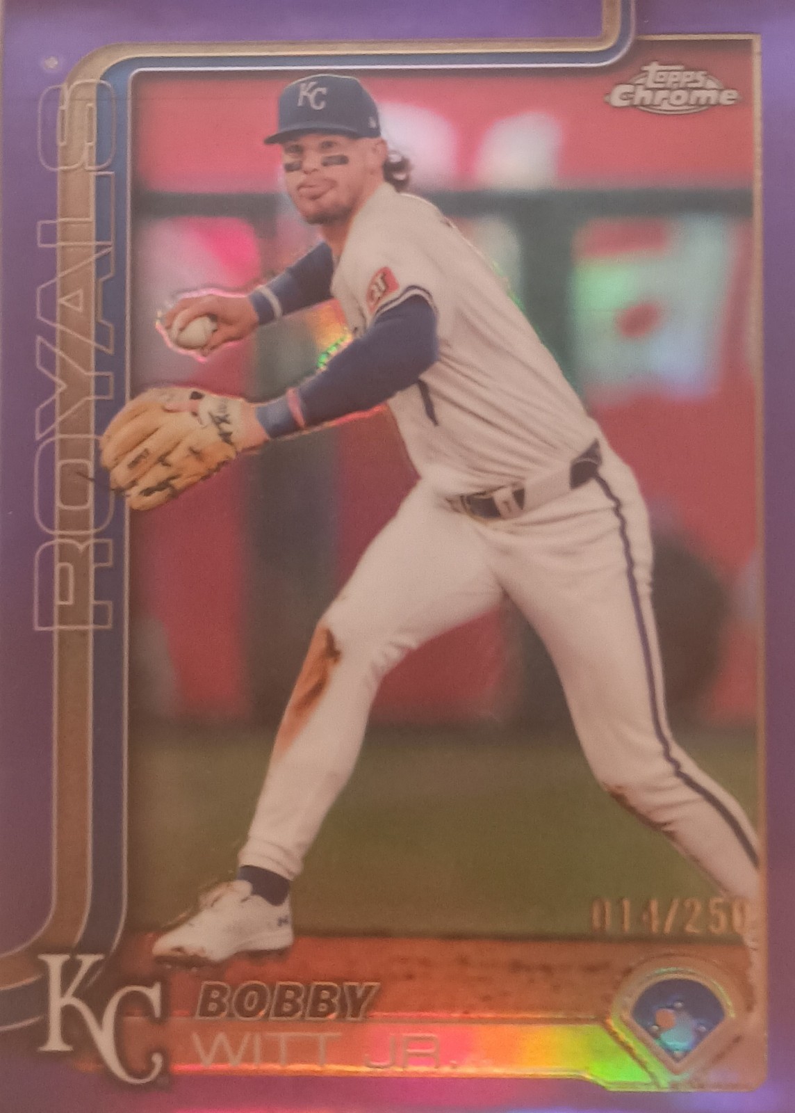 2025 Topps Chrome - Bobby Witt Jr. #93 Purple Refractor 14/250