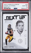 2020 PANINI PLAYBOOK NEXT UP #26 CHASE CLAYPOOL PSA 10
