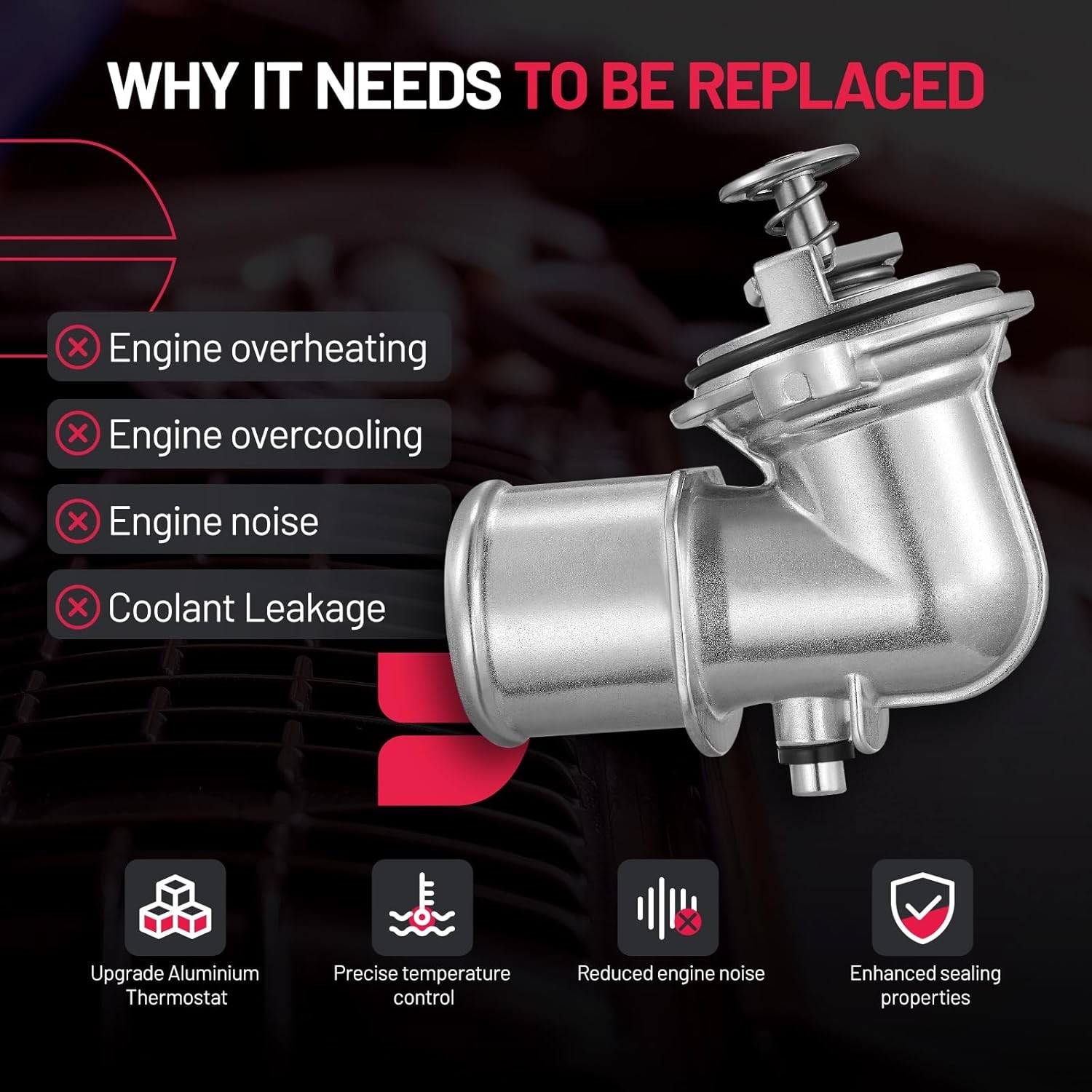 Engine Coolant Thermostat Housing Assembly Fits 2020-2022 Ram 1500 3.0L 902-3040