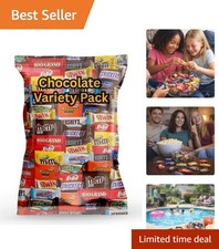 Assorted Chocolate Candy Bag Individually Wrapped Bulk Mix of Fun Size Bars...