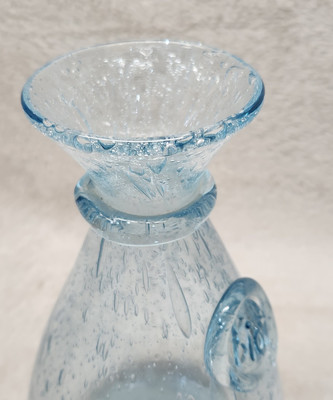 Pichet à eau verre soufflé verrerie Biot vintage