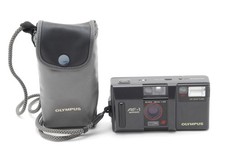  NEAR MINT w/Case  Olympus AF-1 QUARTZDATE Black Point  Shoot 35mm From Japan