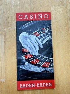 Vintage Casino Baden-Baden Roulette Baccara Rules Brochure Germany Guide