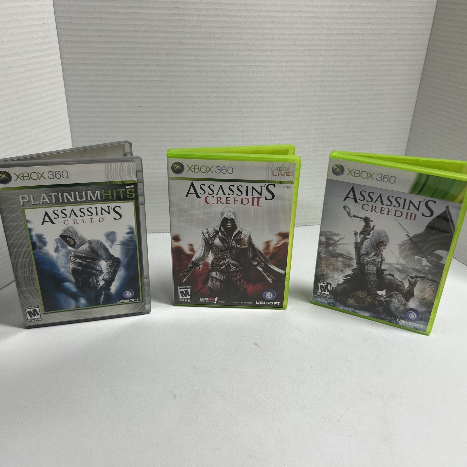 Assassin's Creed 1, 2 & 3 Game Lot Microsoft Xbox 360 CIB
