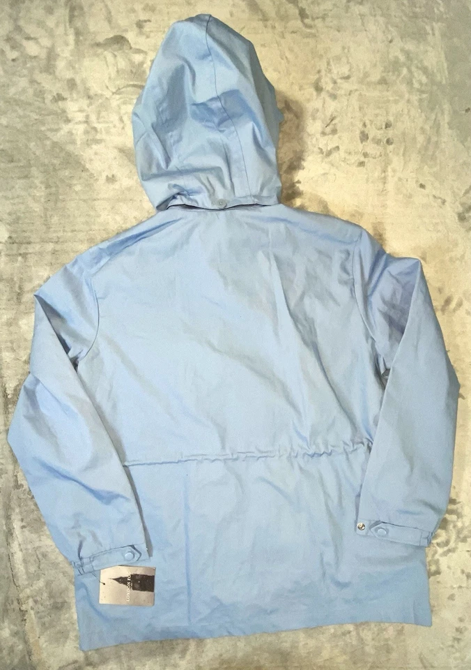London Fog Women’s Removable Hooded Coat Blue Sz PXL Water Resistant nautical - Image 2 of 4
