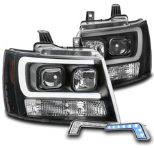 For 2007-2014 Chevy Suburban Tahoe Black Led Projector Headlight Lamp Blue Drl For 2007-2014 Chevy Suburban Tahoe Black Led Projector Headlight Lamp Blue Drl