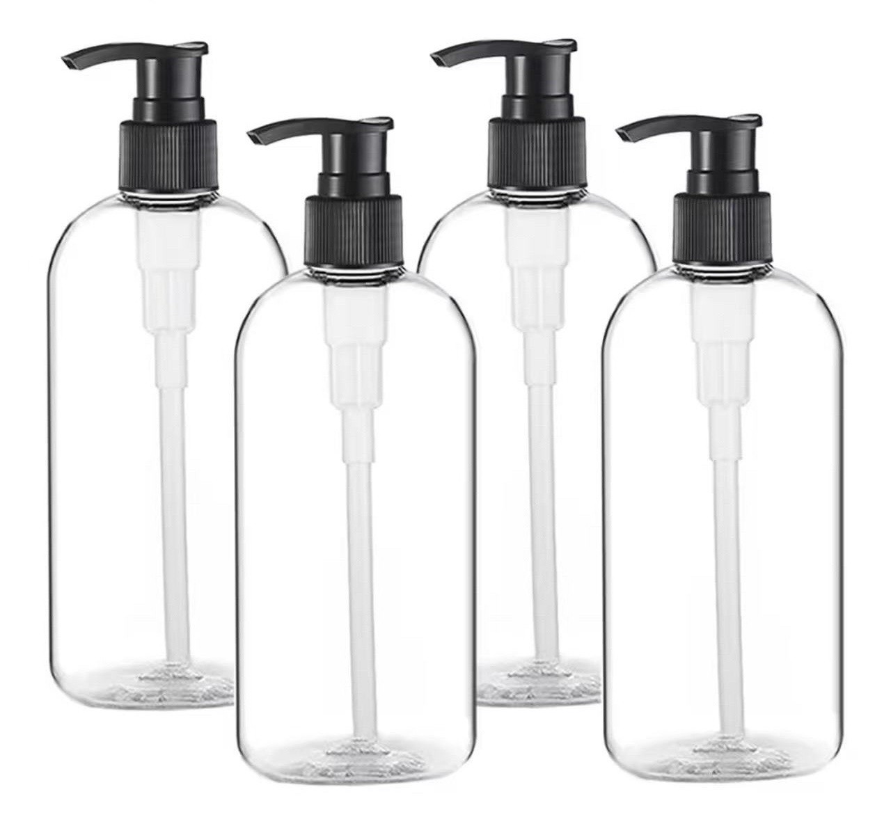 Dispenser 4 Pack 16oz/500ml 16.9 Oz, 4 Pack, Clear