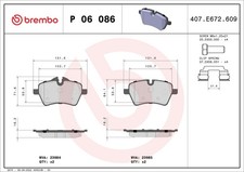 BREMBO Bremsbelagsatz Scheibenbremse PRIME P 06 086 für MINI R60 R57 R56 R61 R55