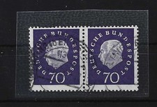 AN751) BRD Nr. 306 Heuss waagrechtes Paar gestempelt gepr&uuml;ft Schlegel BPP 250 &euro;
