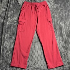 Mondetta Ladies' Straight Leg Moisture Wicking Stretch Cargo Pants Red size S