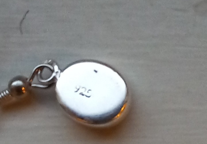 Authentic Natural Chrysocolla Dangle Drop Hook Ea… - image 7