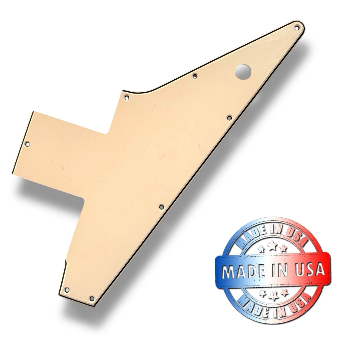 New 3 Ply Cream/Black/Cream WIDE BEVEL Pickguard for Gibson