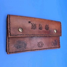 Portafoglio/borsa in pelle artigianale - design zodiacale