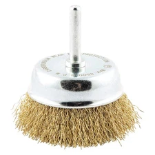 GRAINGER APPROVED 78072705313 Cup Brush,Wire 0.014" dia.,Brass 443N72
