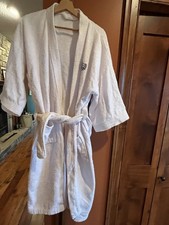 Rare vintage Upjohn Co. terry cloth white bathrobe Portage, Mi pharmaceuticals