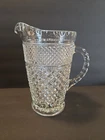 Vintage Anchor Hocking Wexford Large Pressed Glass 2 Qt Pitcher Diamond Pattern