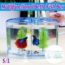 Aquarium Breeding Box Fish Tank Hatchery Betta Isolation Nursery Container Clear
