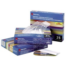 Rexel Plastic Waste Bags for Large Office Shredders 115L Pack of 100