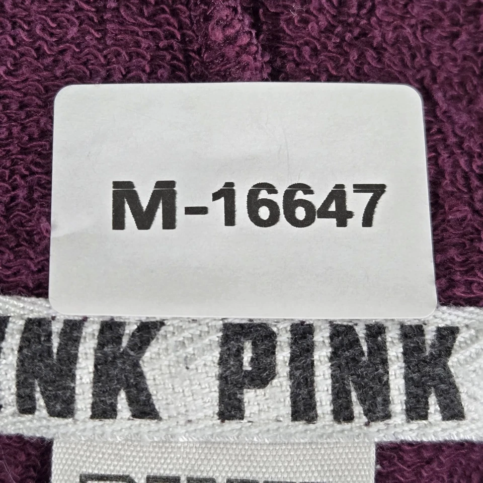 ROSA Victoria's Secret Mujer Sudadera con Capucha M Púrpura Cremallera Completa Bloques de Color Foto 2 de 4