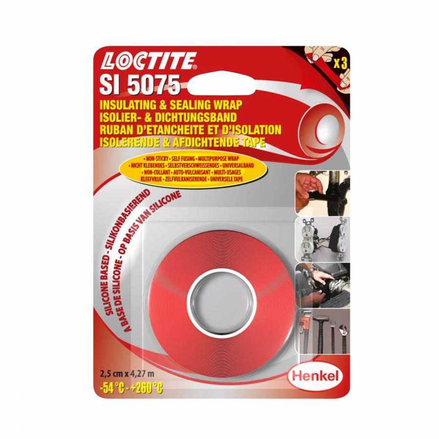 Ruban Loctite SI 5075 rouge contre fuite eau et court-circuit isolant silicone
