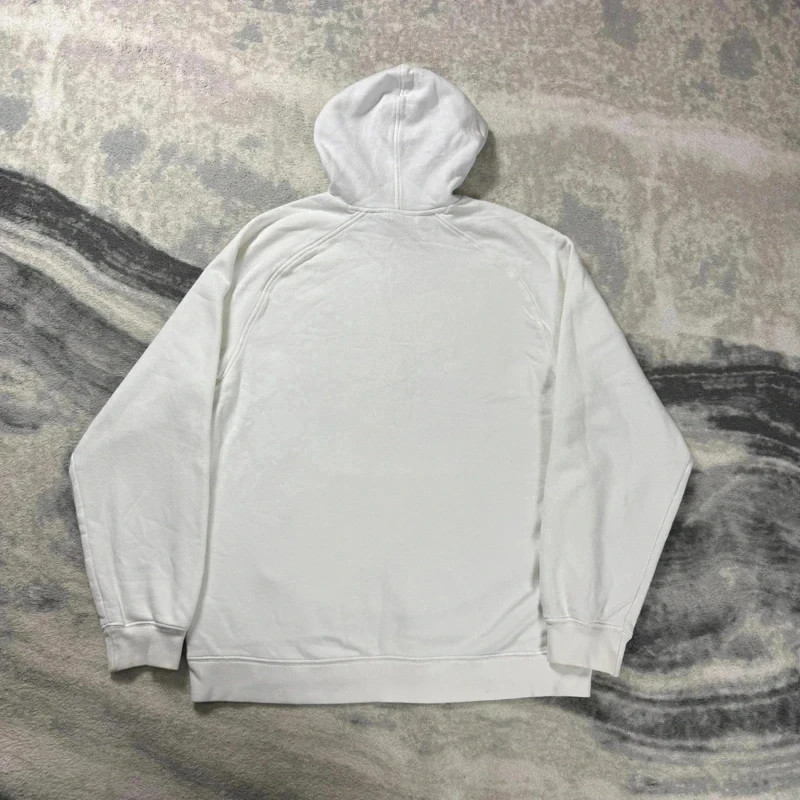 Vintage Nike 2000's Y2K White Mini Solo Swoosh Hoodie Men’s Size XL image 4
