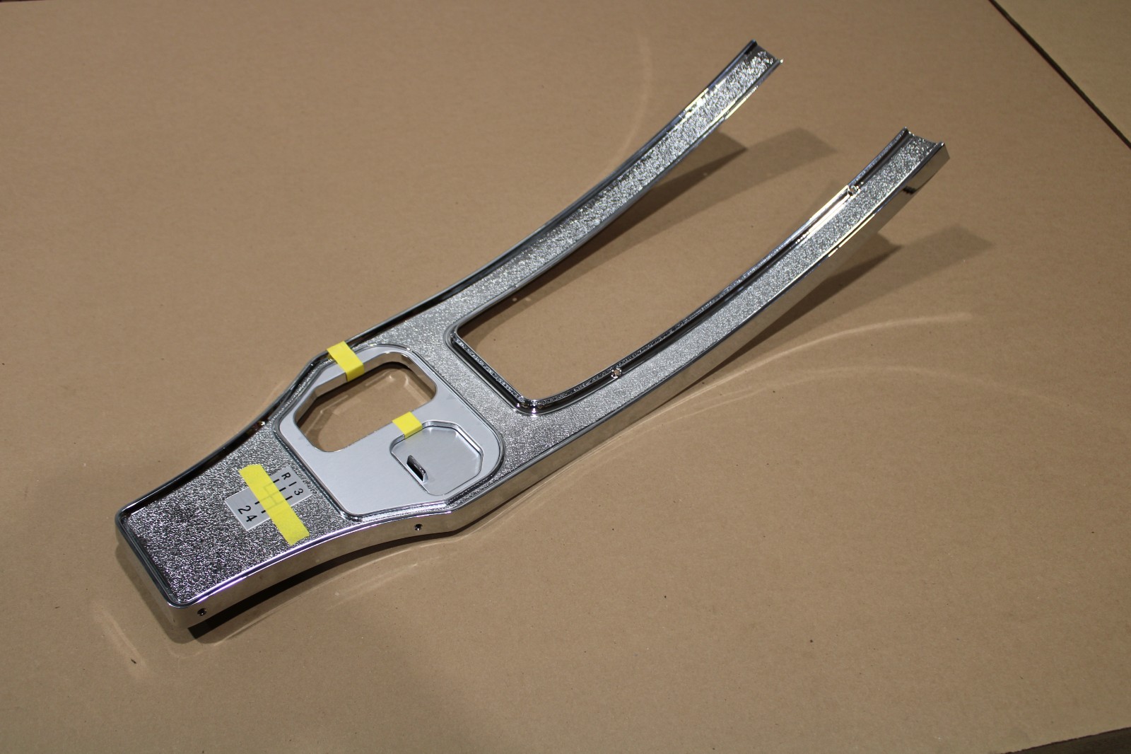 Help Shift Console 1964 - 1967 Corvette NEW Manual Shift Console Plate Die Cast Chrome ...