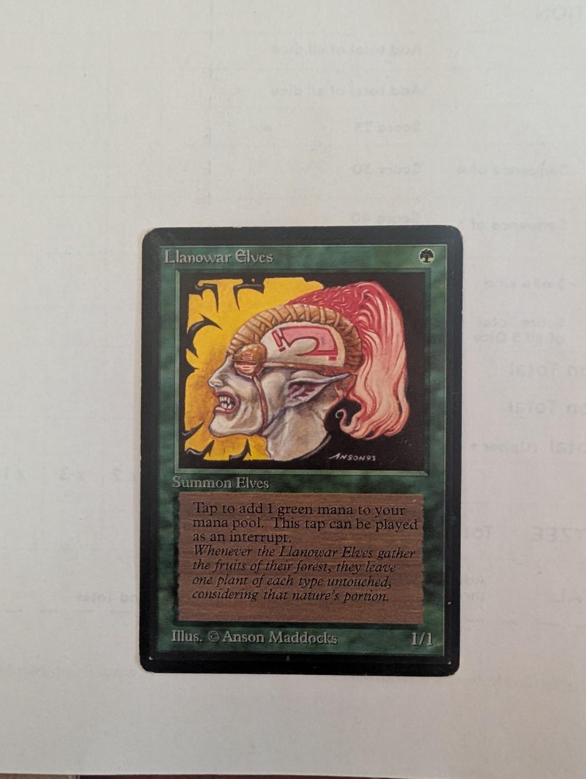 Llanowar Elves Limited Edition - Beta Edition Regular
