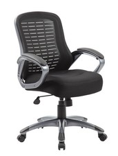 Boss Ribbed High Back Mesh Chair MODEL B6756-BK
