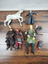 Lot figurines vintage 2002 2003 Seigneur des Anneaux en l'état Gimli Legolas cheval Gandalf