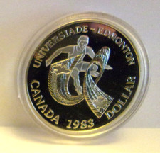 1983 Canada Edmonton Silver Dollar - Cameo Proof