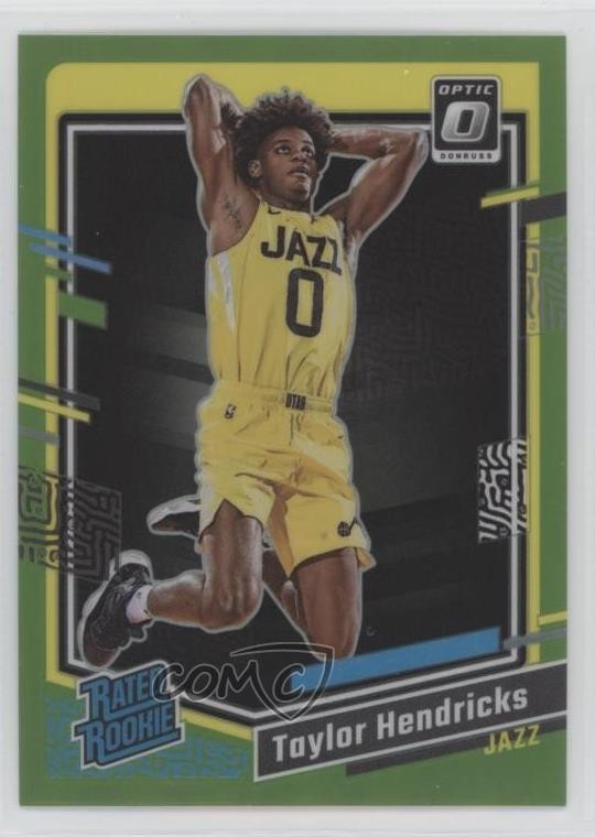 2023 Donruss Optic Rated Rookie Lime Green Prizm /149 Taylor Hendricks #233 11x6