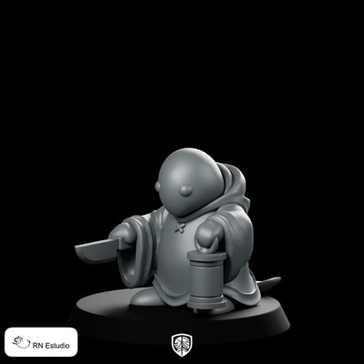 Fantasy Doldory JRPG Miniatur niedlicher Laternendolch Monster