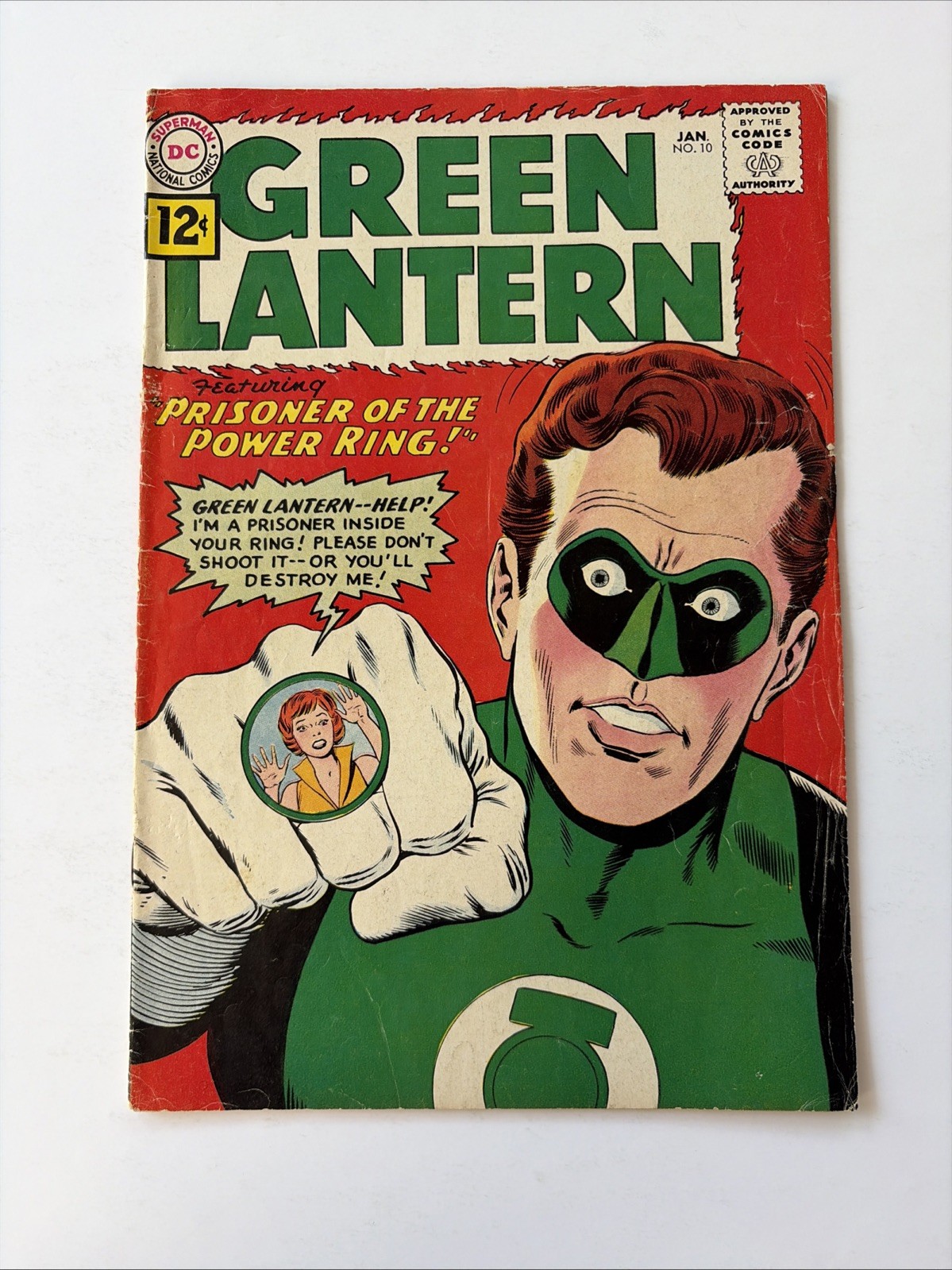 Green Lantern #10 DC Comics January 1962 Origin Of Green Lantern Oath!!
