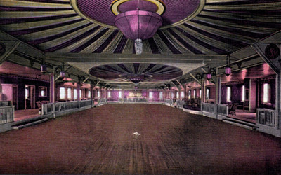 Bridgeport CT Ritz Ballroom Interior Dance Hall Postcard