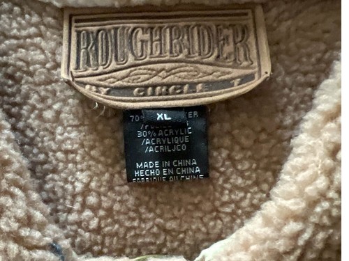 Chaqueta Patriótica Roughrider Mujer Beige Talla XL Vaquero Occidental Usable Arte EE. UU. - Imagen 4 de 4