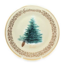 Vintage 1978 Lenox BLUE SPRUCE Plate Christmas Tree Commemorative Issue