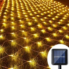 Solar Net Mesh Fairy Lights 9.8ft x 6.6ft Outdoor with Remote 8 Modes Waterproof